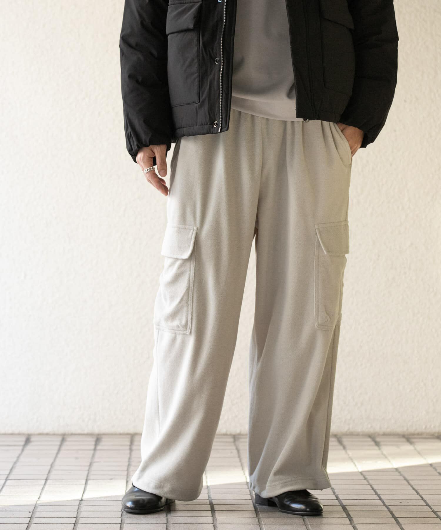 SENSE OF PLACE by URBAN RESEARCH「フリースカーゴパンツ」|その他|ライトグレー