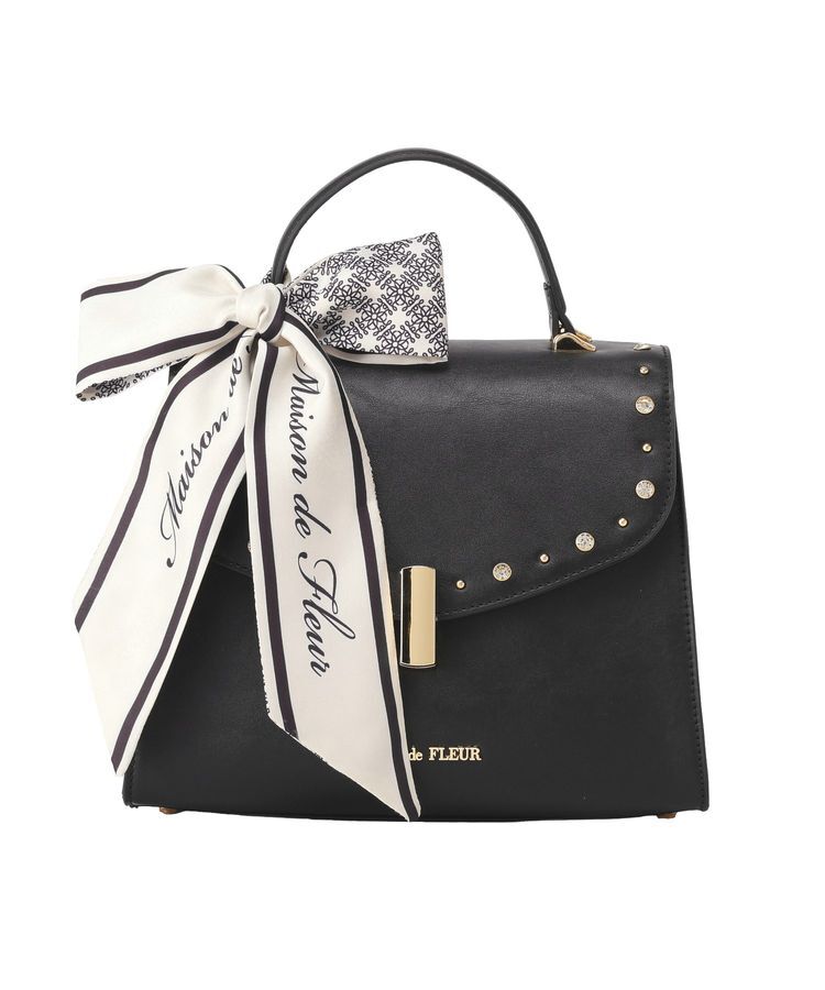 Maison de FLEUR「スタッズフラップ2Wayバッグ」|ハンドバッグ|