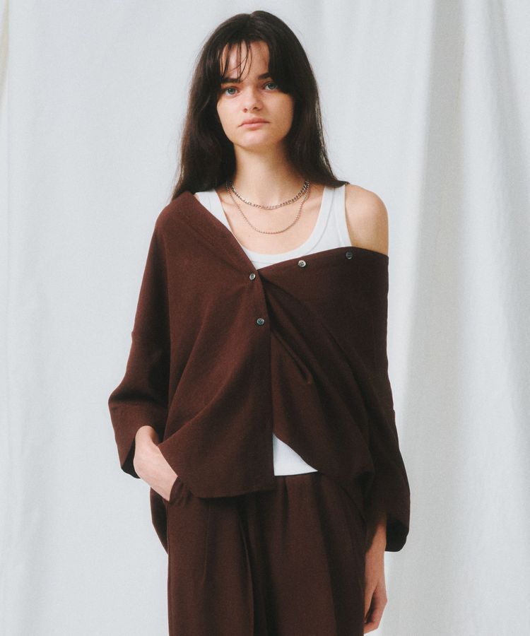 GARAGE OF GOOD CLOTHING「リネンライクレーヨンスキッパーシャツ」|シャツ・ブラウス|Brown