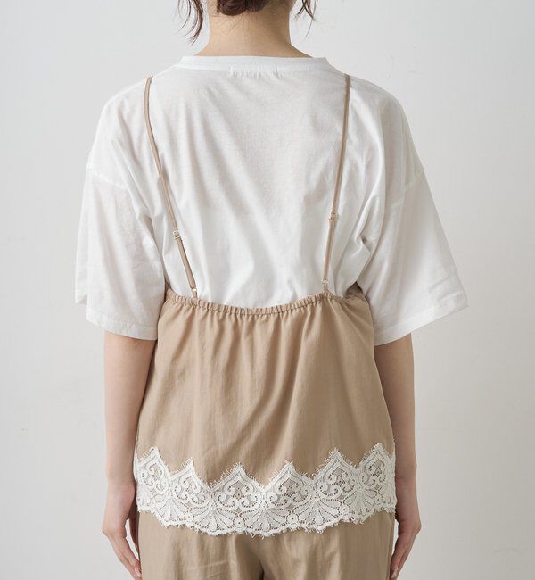  「【SET ITEM】レースヘムキャミソール+スラックスパンツセット」|その他|