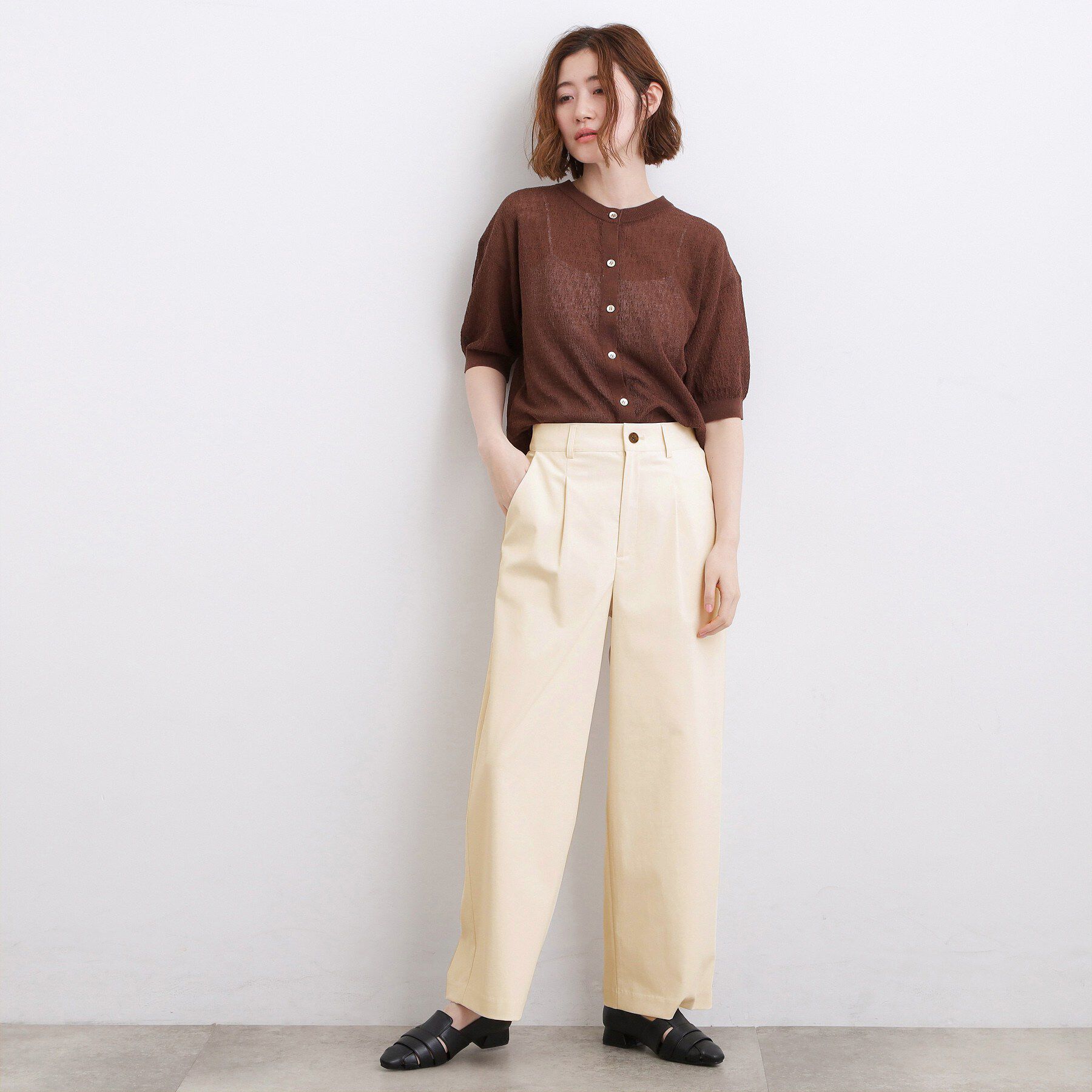 grove「【白でも透けにくい・多機能】ワイドパンツ」|その他|