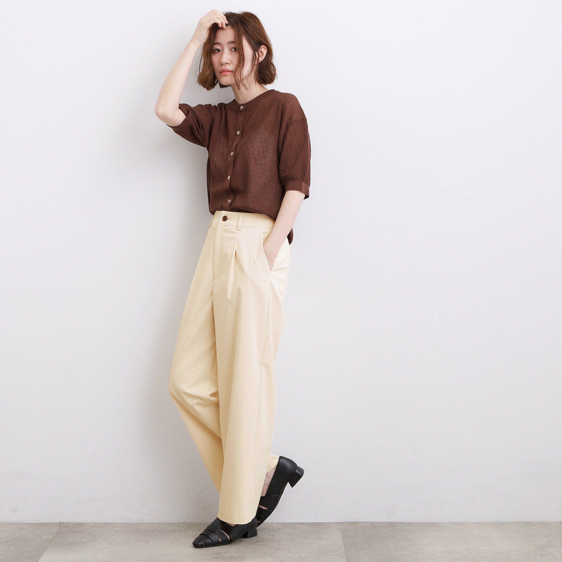 grove「【白でも透けにくい・多機能】ワイドパンツ」|その他|