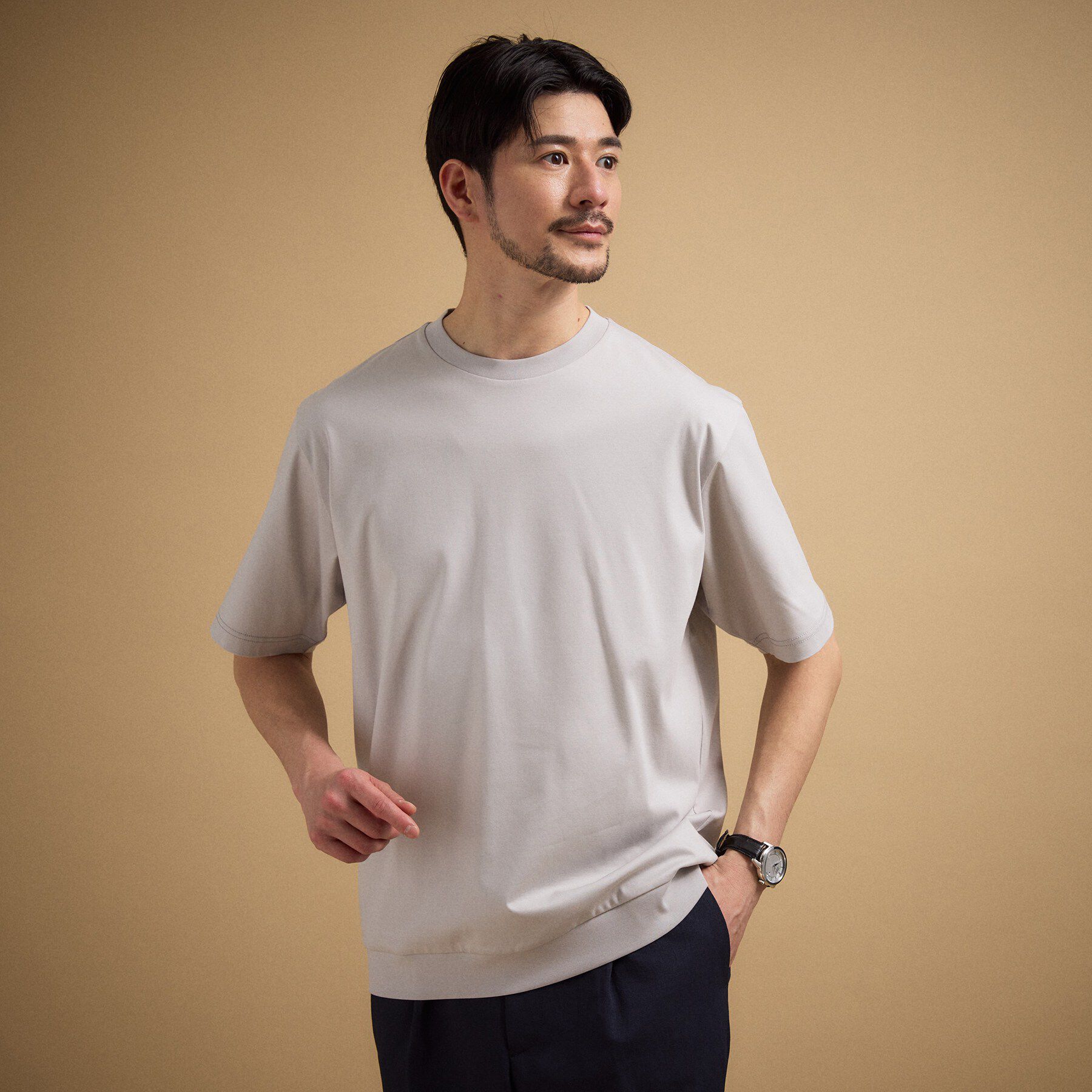 TAKEO KIKUCHI「【接触冷感】アイスクリアコットン Tシャツ」|Tシャツ・カットソー|