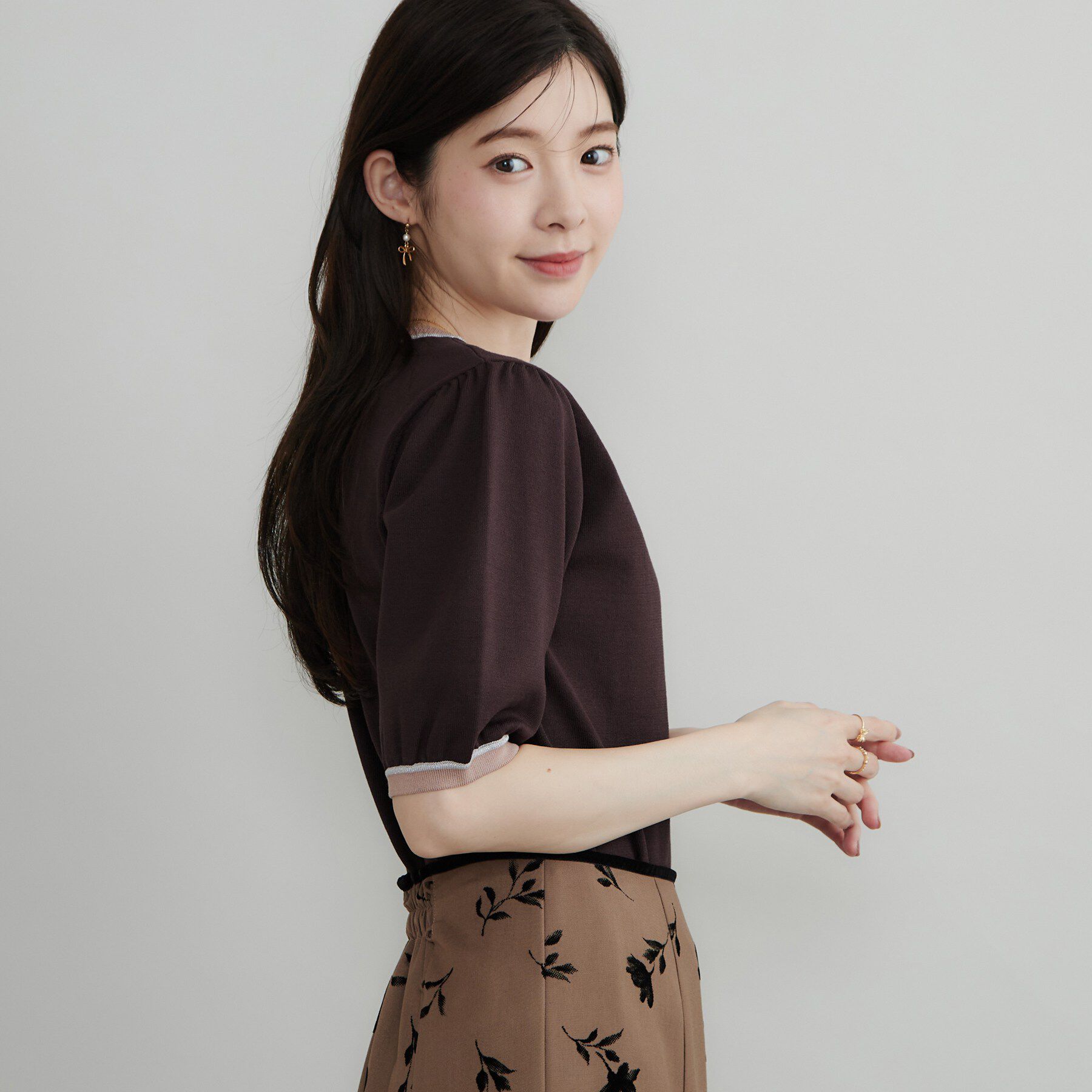 Couture broach「ラメ配色プルオーバー」|ニット・セーター|