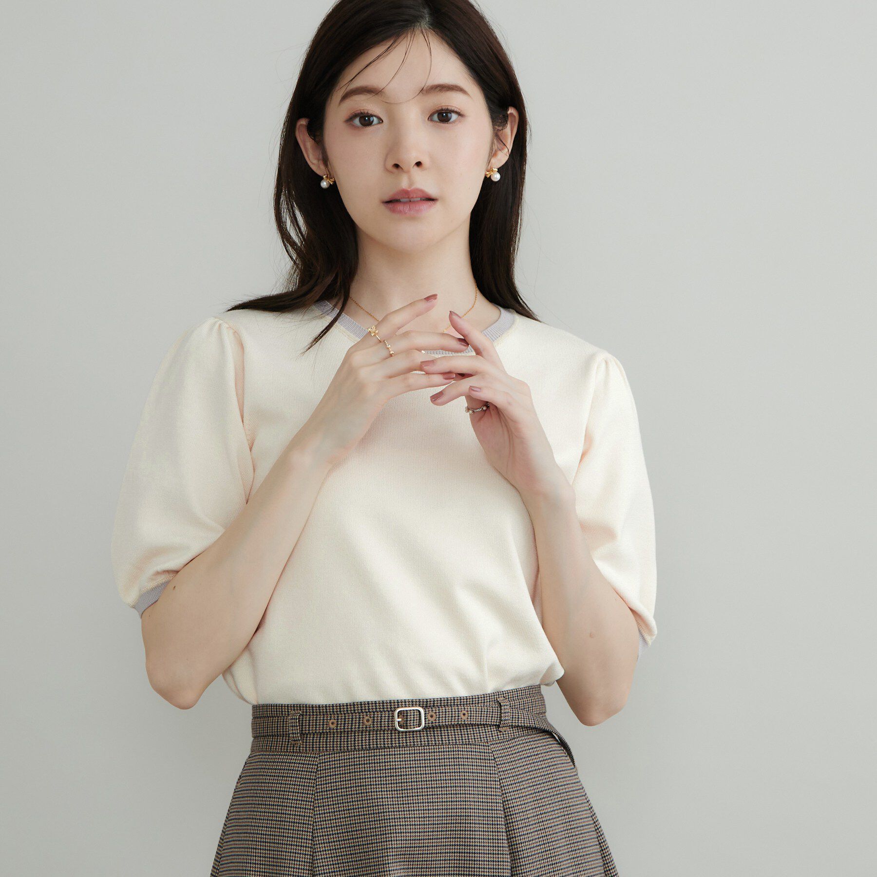 Couture broach「ラメ配色プルオーバー」|ニット・セーター|