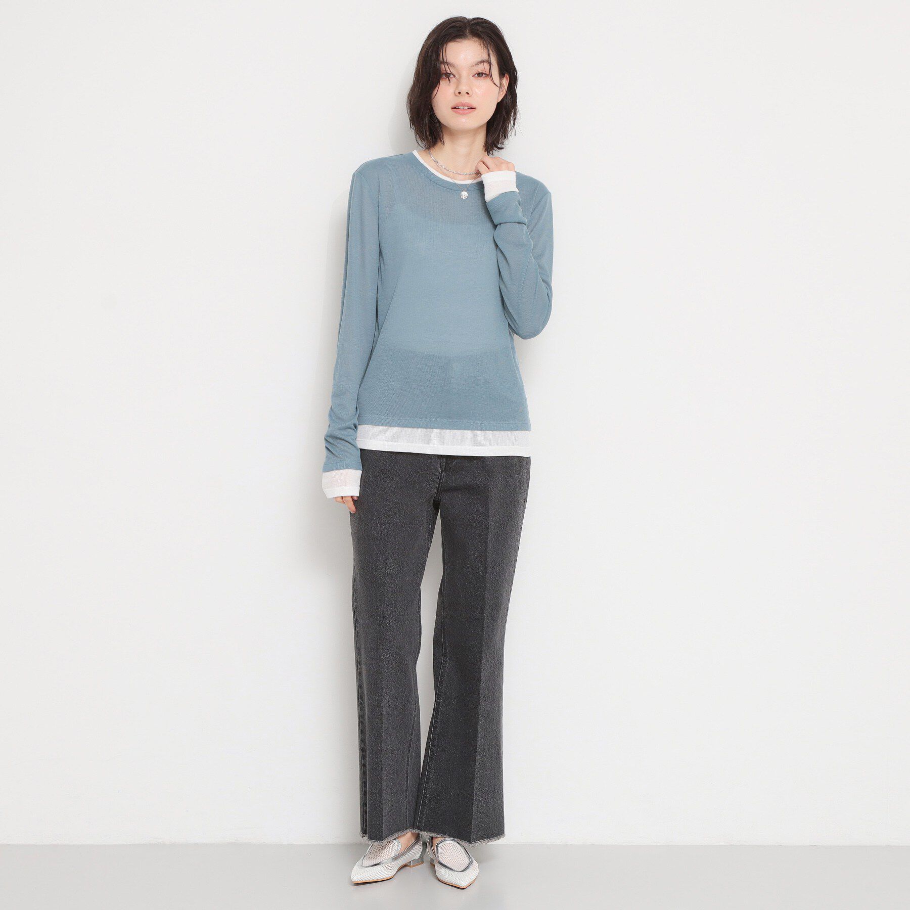 THE SHOP TK「配色テレコカットソー」|Tシャツ・カットソー|