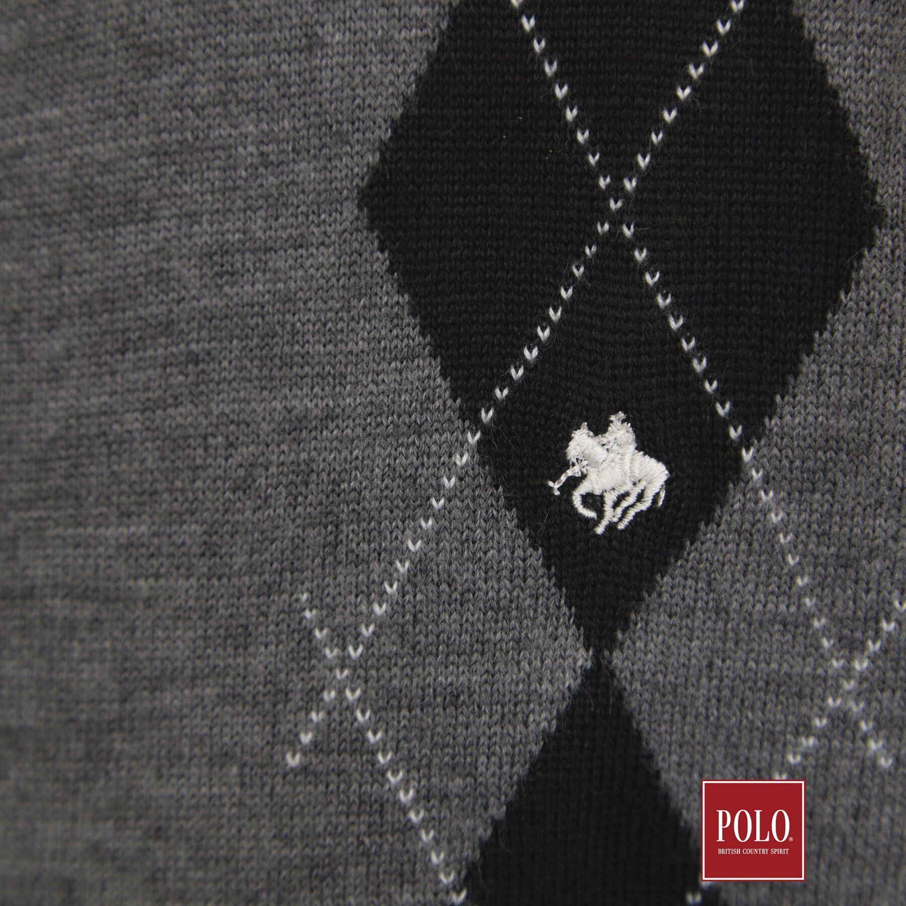 THE SHOP TK「POLO BCS/アーガイル半袖ニット」|ニット・セーター|
