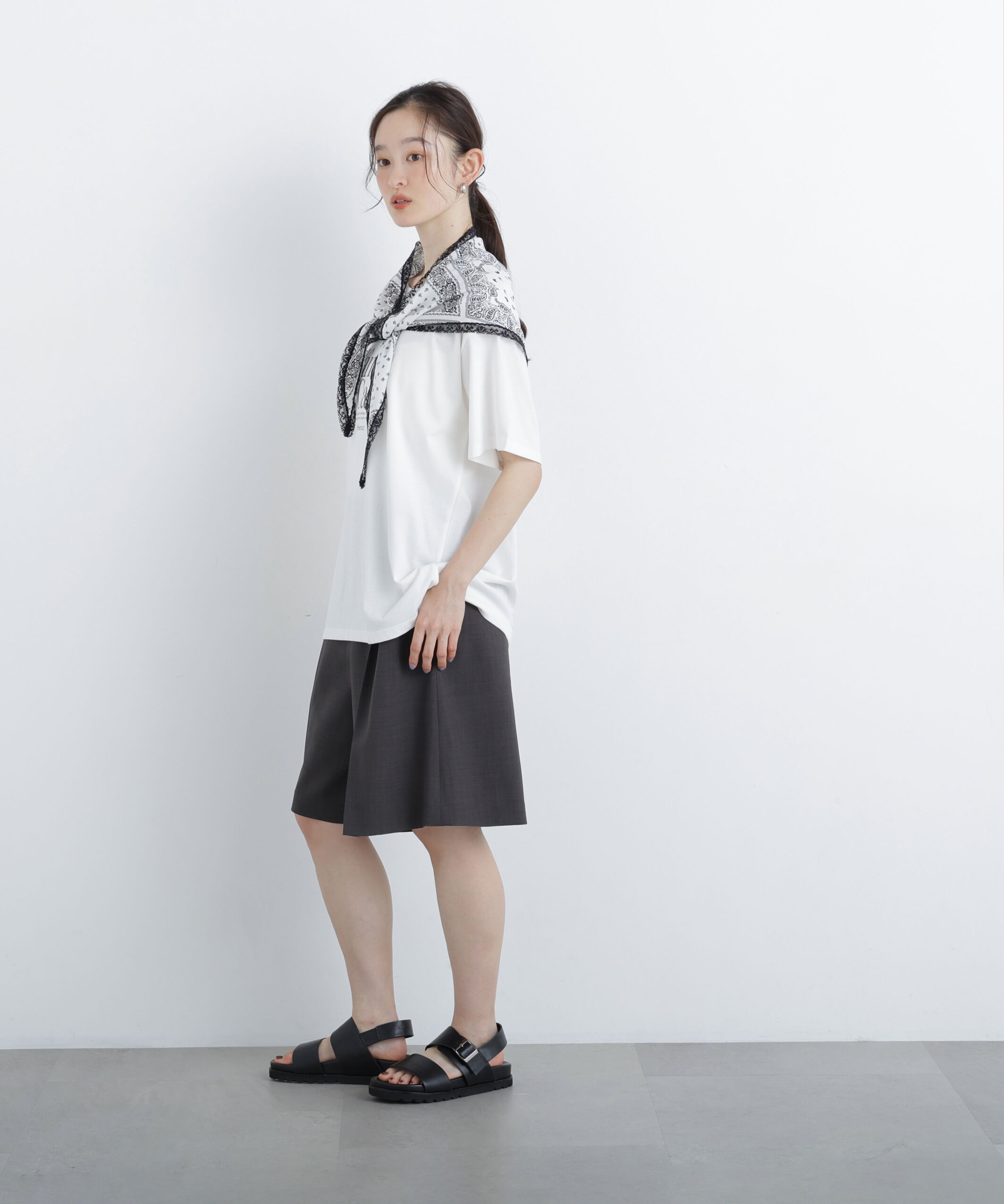  「〈N.〉スカーフ付ビッグTシャツ」|Tシャツ・カットソー|