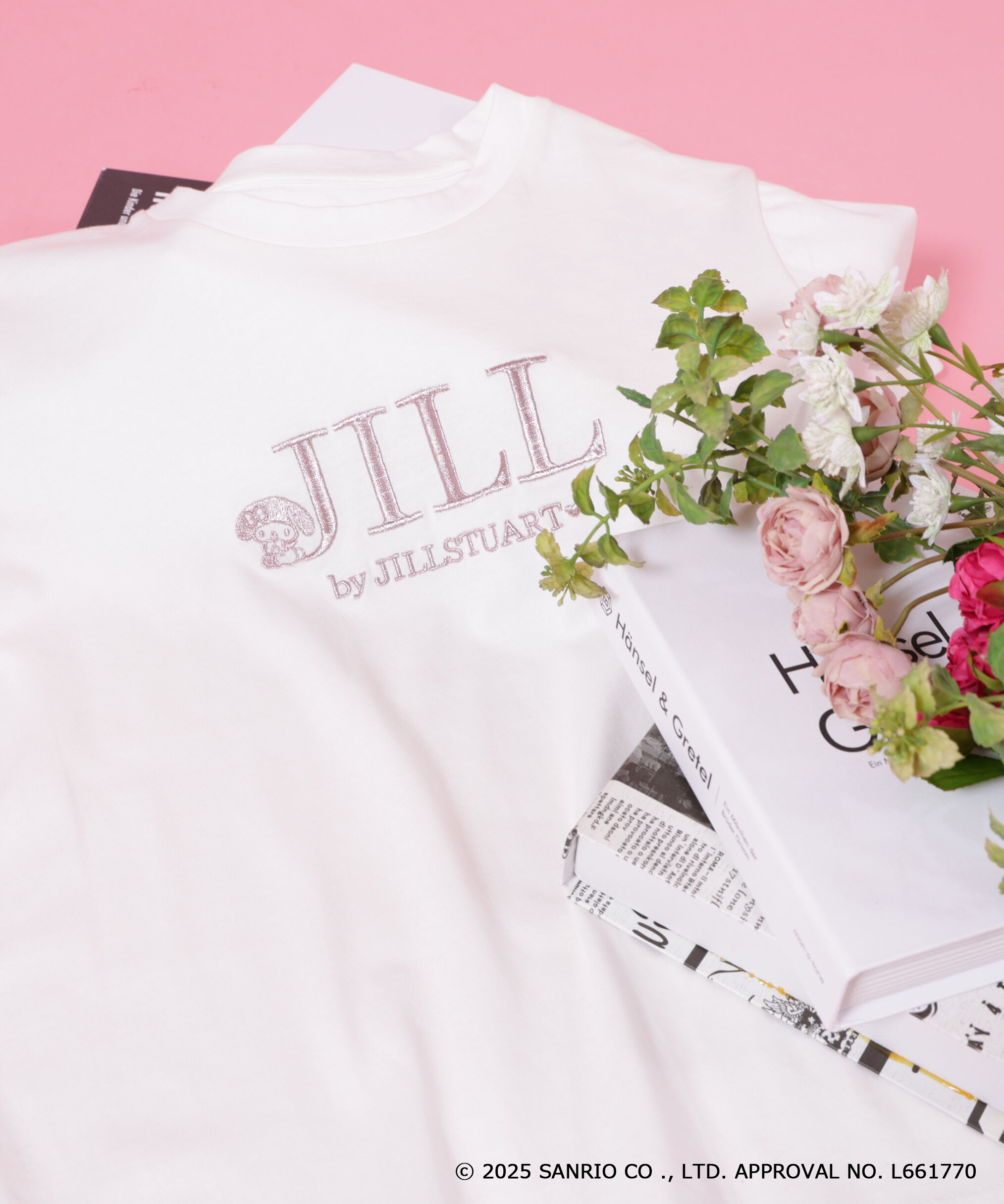  「＜マイメロディ＆クロミコラボ＞オーガニックコットン刺繍ロゴTシャツ」|Tシャツ・カットソー|ホワイト