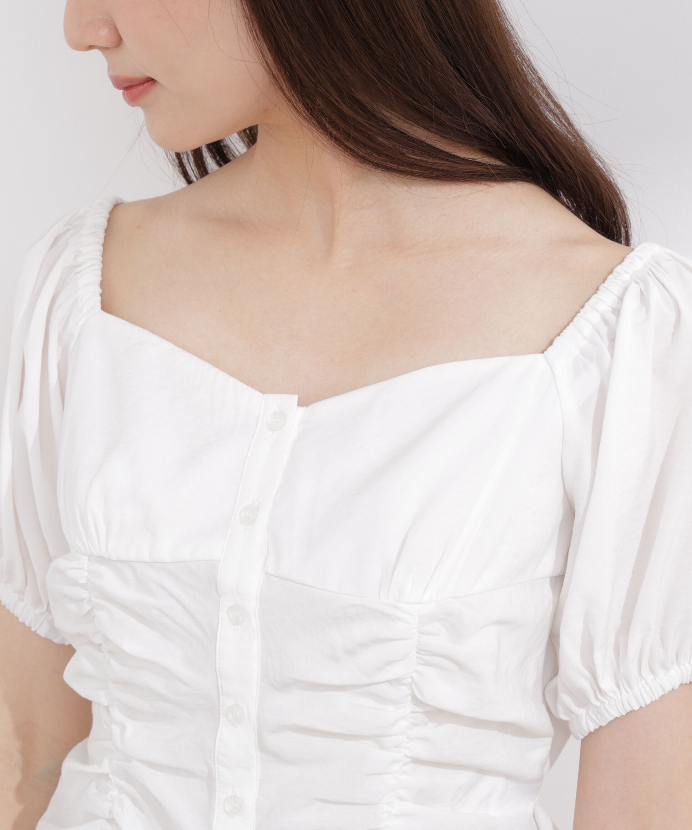 PROPORTION BODY DRESSING「〈a/mie〉パフスリーブドロストブラウス 26SS」|シャツ・ブラウス|