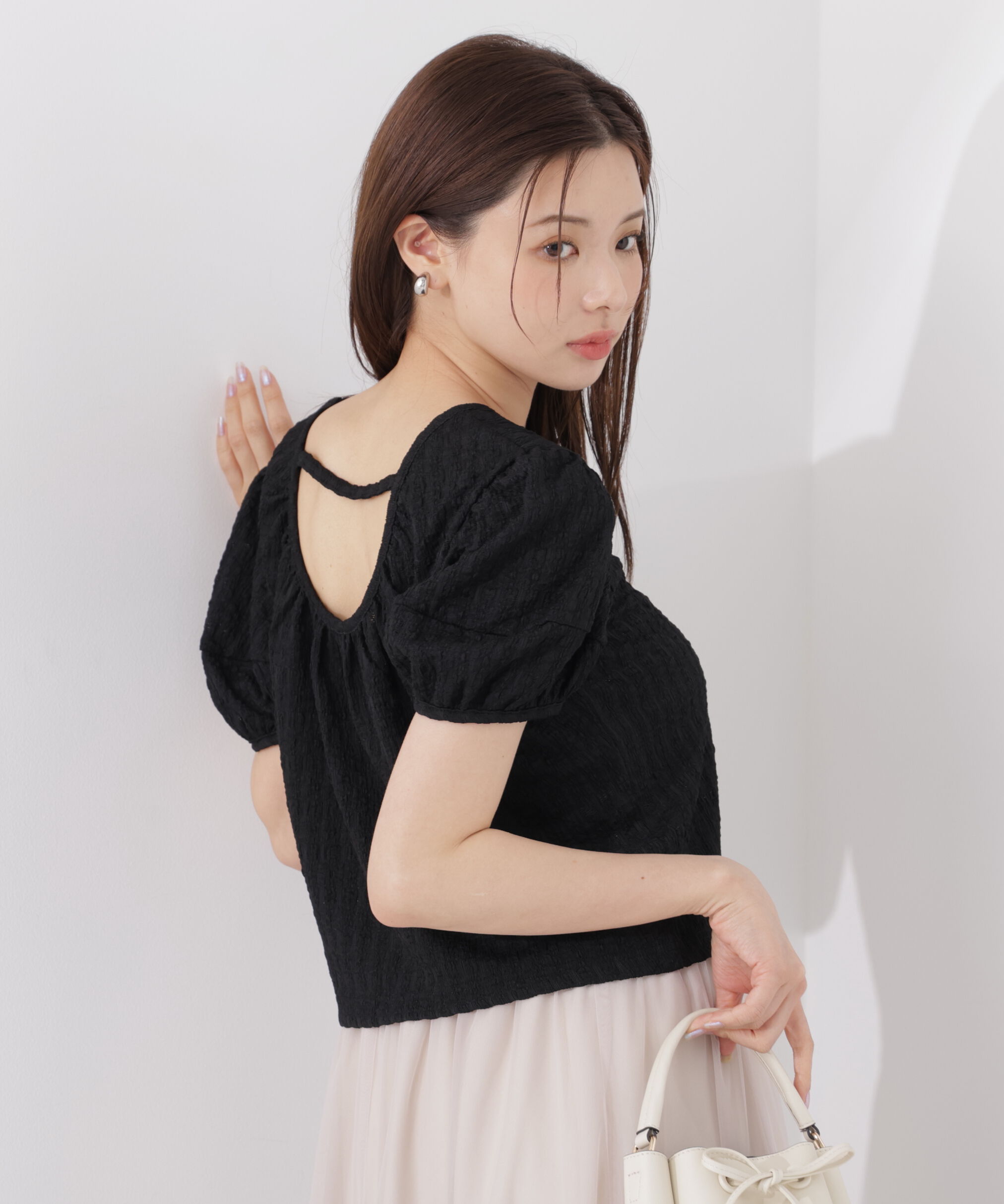 PROPORTION BODY DRESSING「バックオープンパフスリーブトップス26SS」|Tシャツ・カットソー|