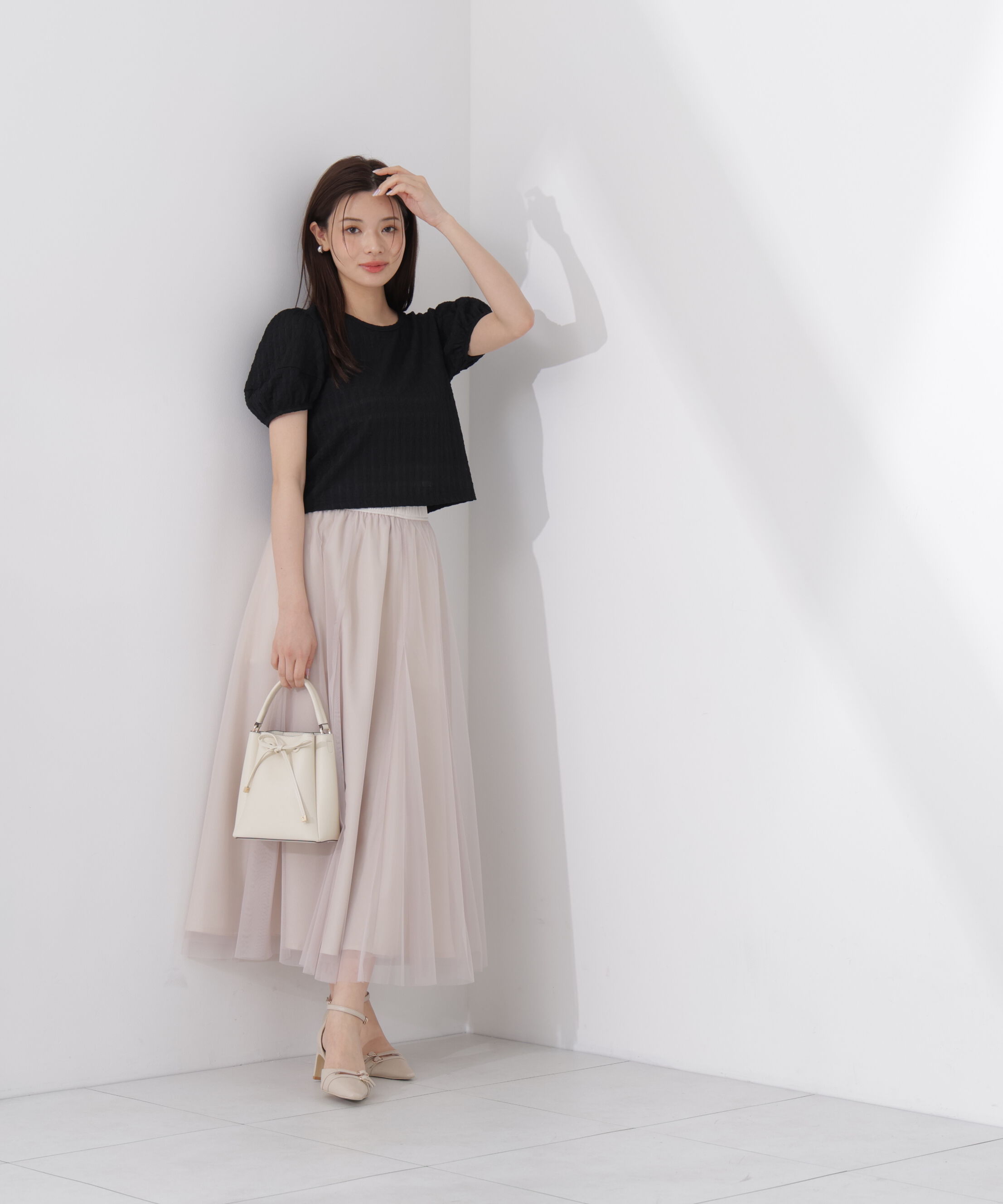 PROPORTION BODY DRESSING「バックオープンパフスリーブトップス26SS」|Tシャツ・カットソー|