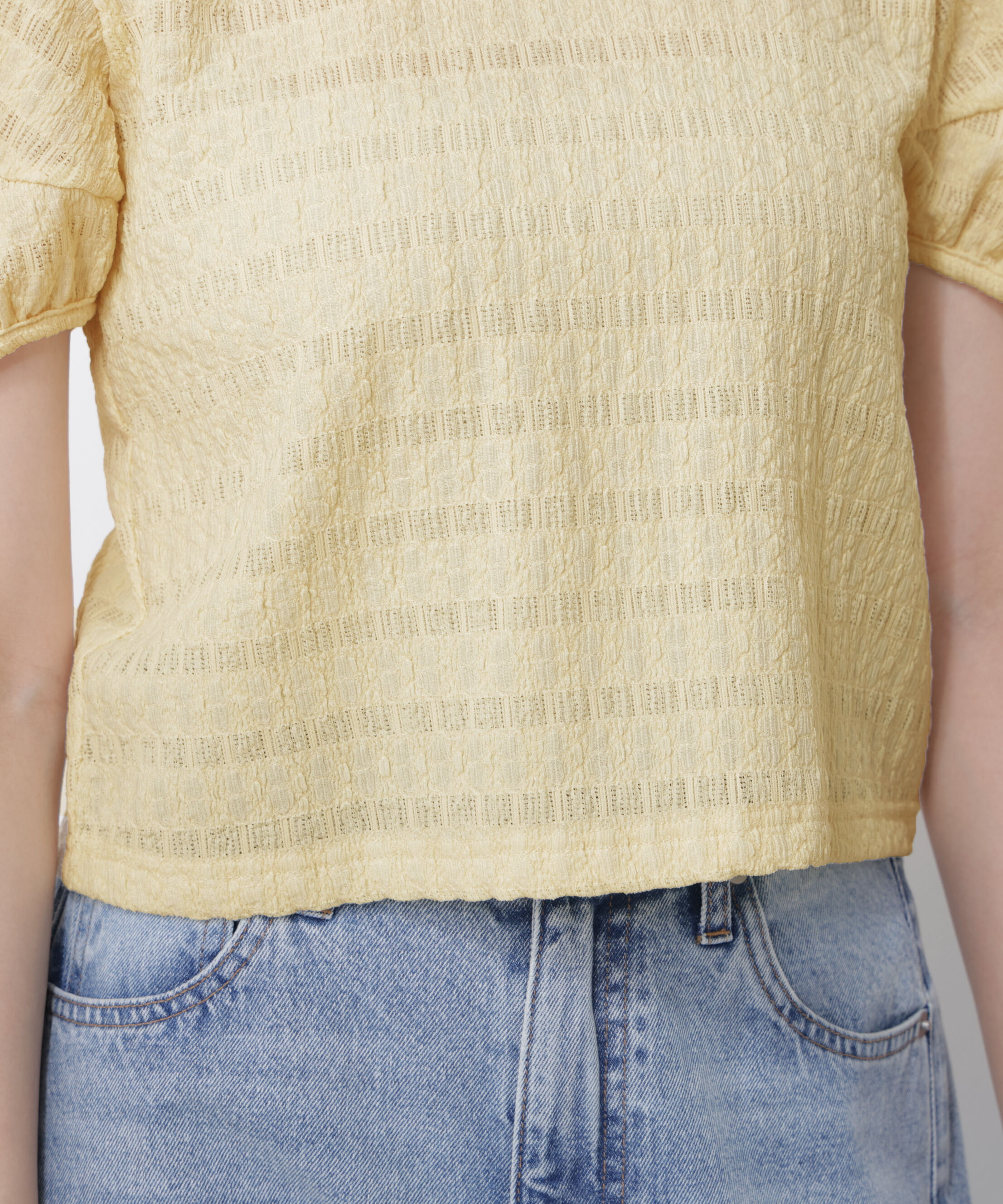 PROPORTION BODY DRESSING「バックオープンパフスリーブトップス26SS」|Tシャツ・カットソー|