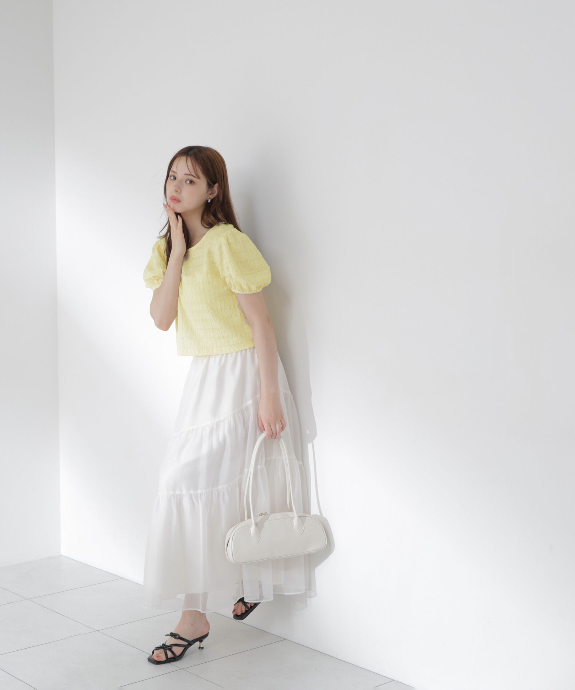 PROPORTION BODY DRESSING「バックオープンパフスリーブトップス26SS」|Tシャツ・カットソー|