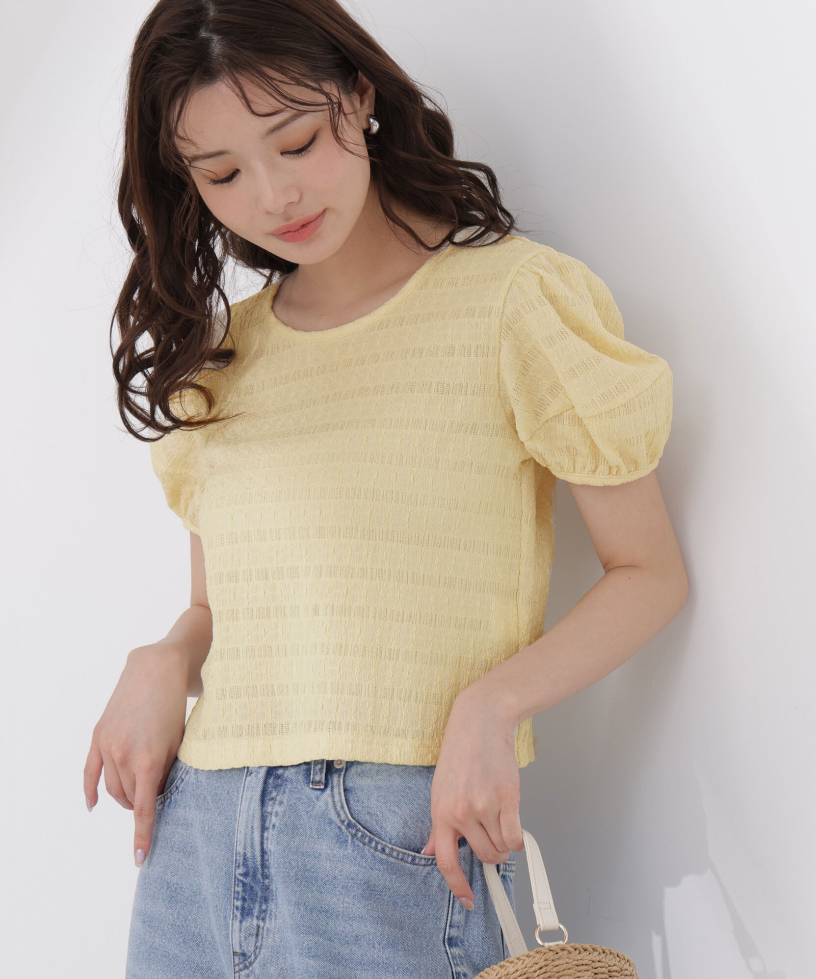 PROPORTION BODY DRESSING「バックオープンパフスリーブトップス26SS」|Tシャツ・カットソー|