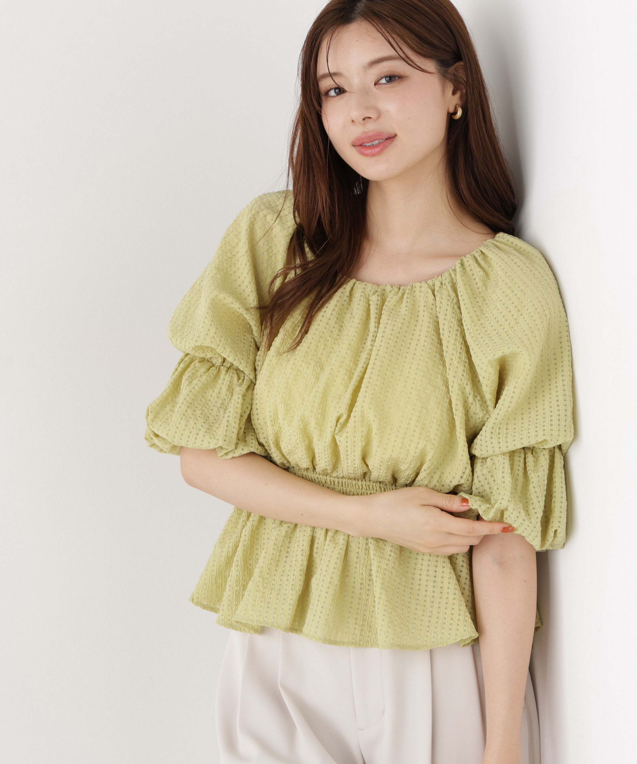 PROPORTION BODY DRESSING「＜中川紅葉さん着用＞〈a/mie〉2wayオフショルフィッシュテールブラウス」|シャツ・ブラウス|