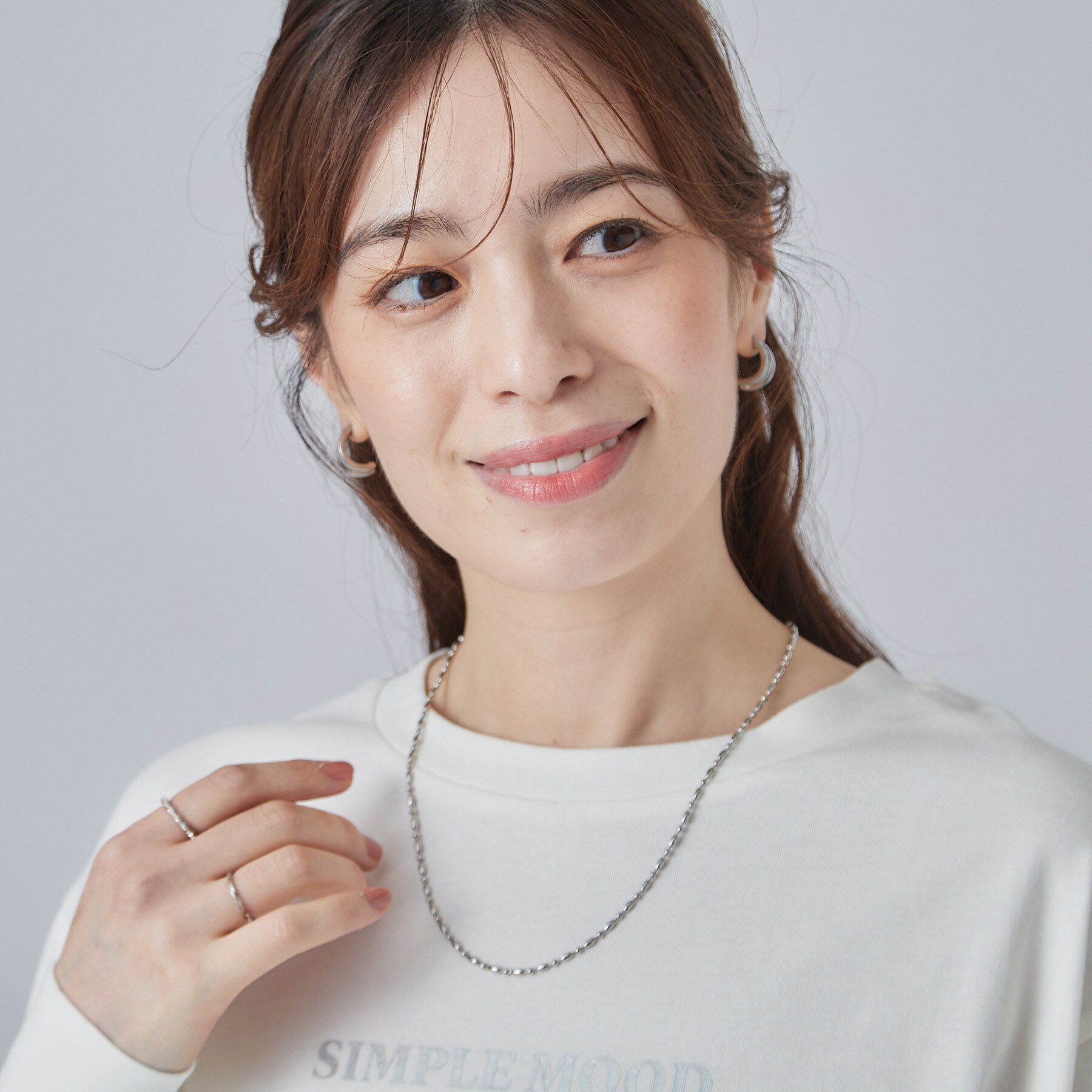 SHOO･LA･RUE「【ステンレス】マンテル・フックネックレス」|ネックレス|