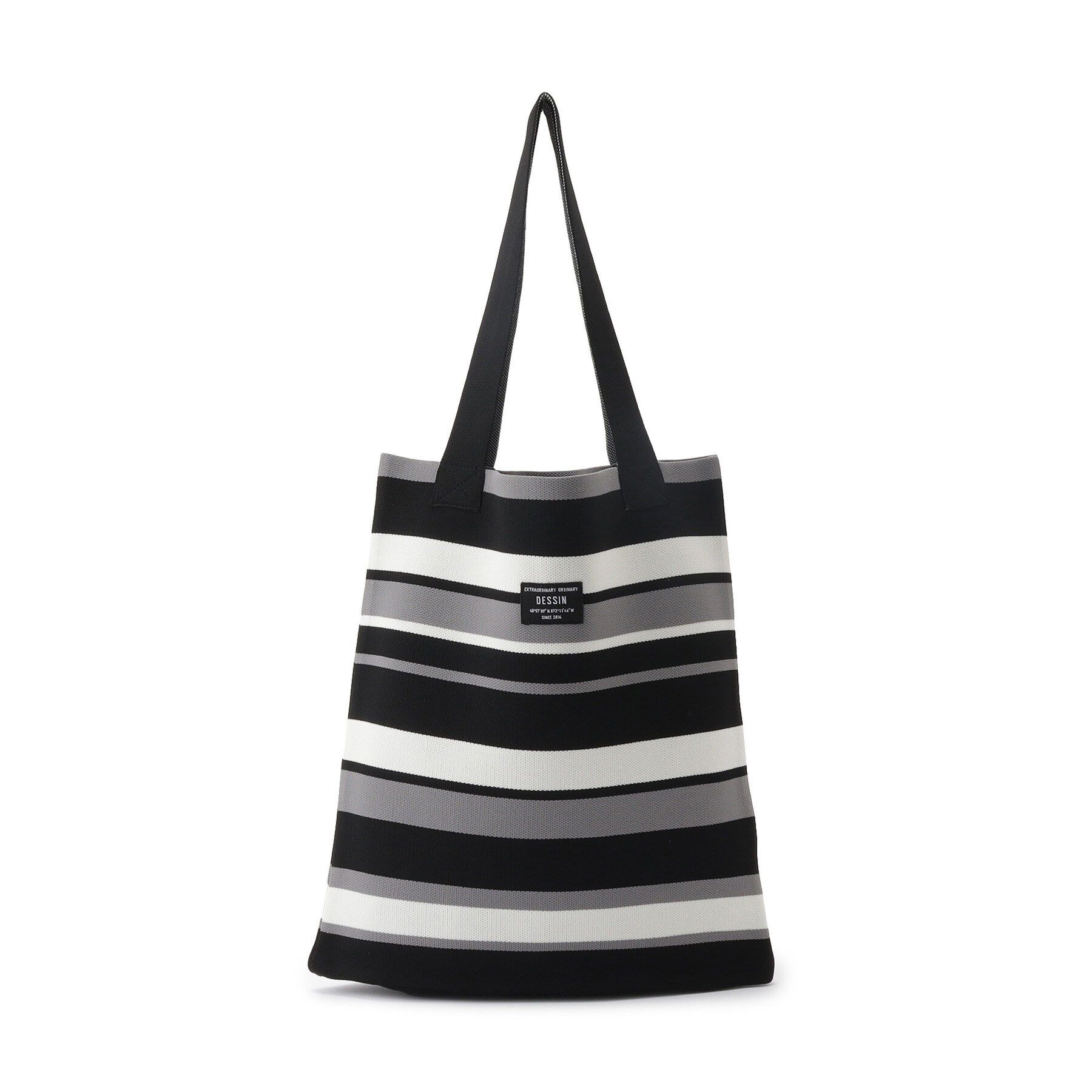 Dessin「【マシンウォッシャブル・A4収納可】ランダムボーダーニットBAG」|トートバッグ|