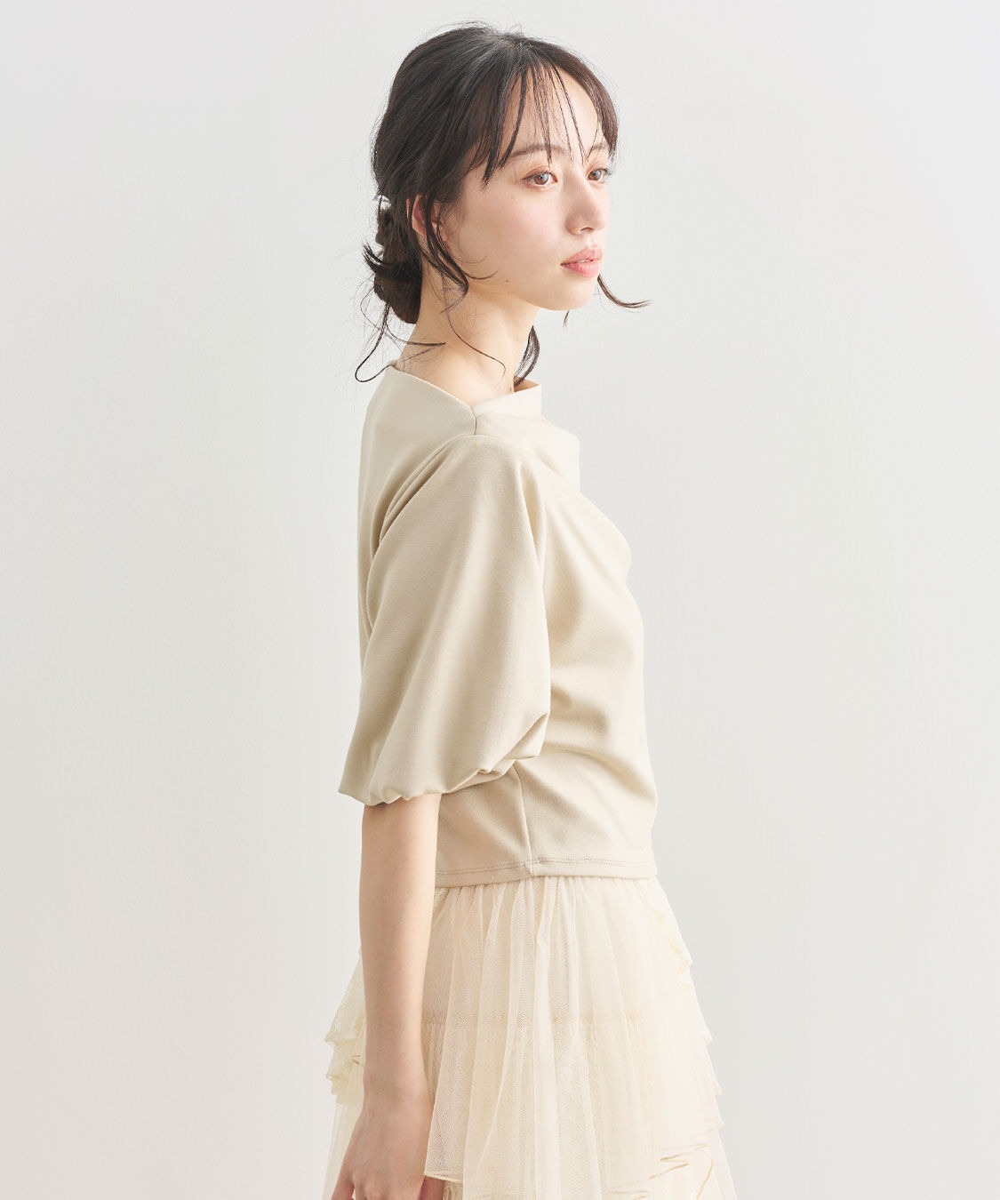 COCO DEAL「ボートネックダンボールトップス」|Tシャツ・カットソー|