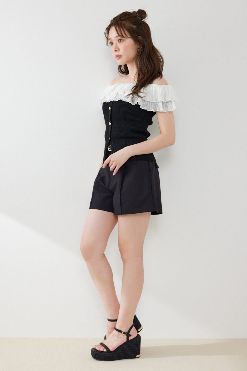 rienda「ベルト付きピンタックショートパンツ」|その他|