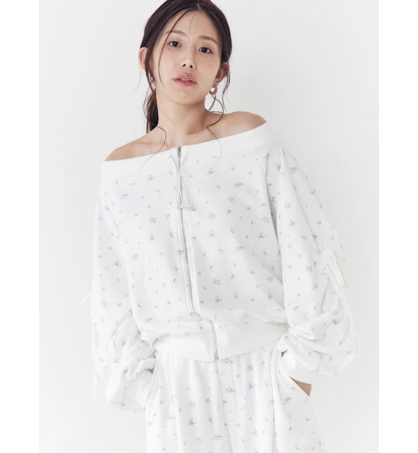 CALNAMUR「フロントジップオフショルスウェット」|Tシャツ・カットソー|