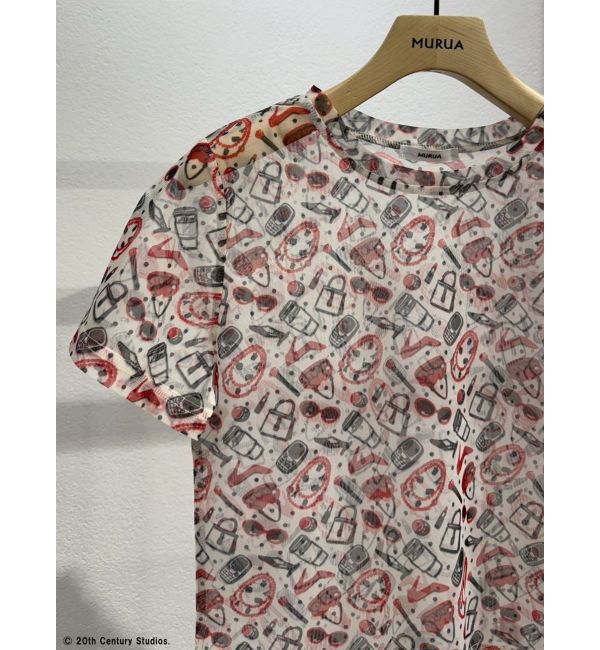 MURUA「【プラダを着た悪魔】プリントシアートップス」|Tシャツ・カットソー|