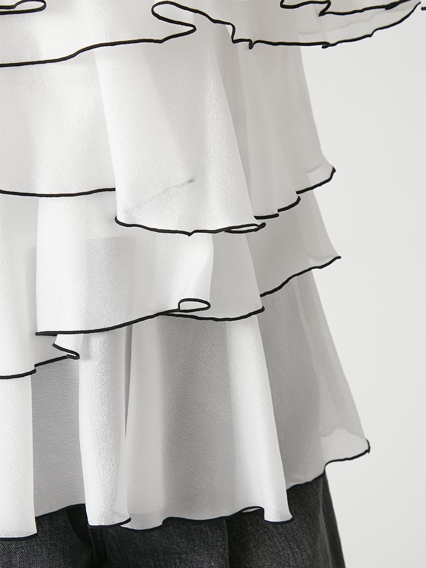 FRAY I.D「オフショルティアードチュニックブラウス」|シャツ・ブラウス|