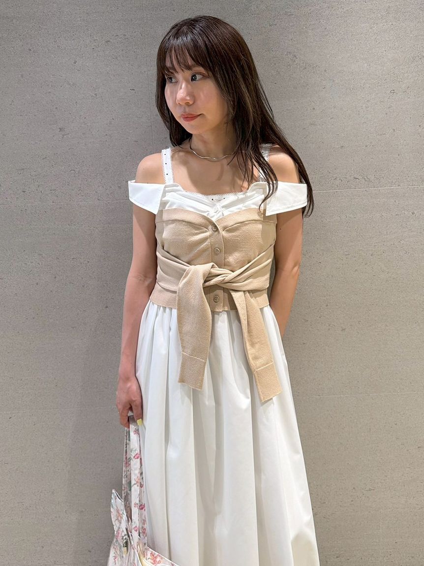 LILY BROWN「レイヤードドッキングニットワンピース」|ワンピース|