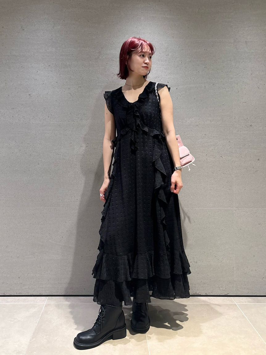 LILY BROWN「ラッフルフリルワンピース」|ワンピース|