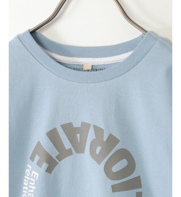 ikka kids「裾レイヤープリントT（120~160cm）」|Tシャツ・カットソー|