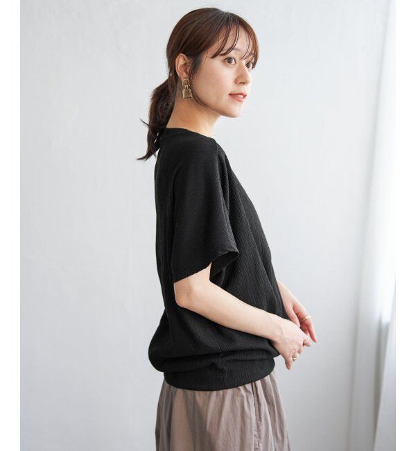 ikka「ジャガードドルマン裾タックプルオーバー」|その他|