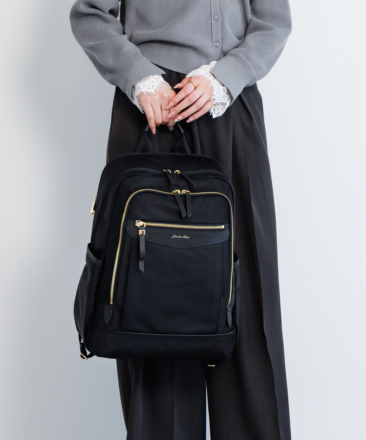  「Jewelna Rose/ジュエルナローズ リラ リュックサック  A4サイズ 14インチ収納 背面メッシュ 16362 バッグ」|リュック|