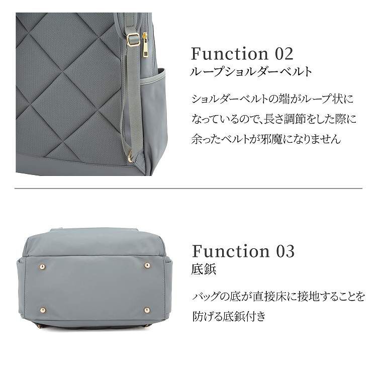  「Jewelna Rose/ジュエルナローズ リラ リュックサック  A4サイズ 14インチ収納 背面メッシュ 16362 バッグ」|リュック|