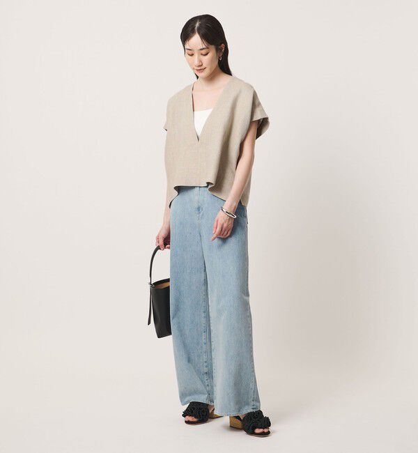 UNITED ARROWS「＜SACRA＞ラスティック Vネック トップ」|シャツ・ブラウス|