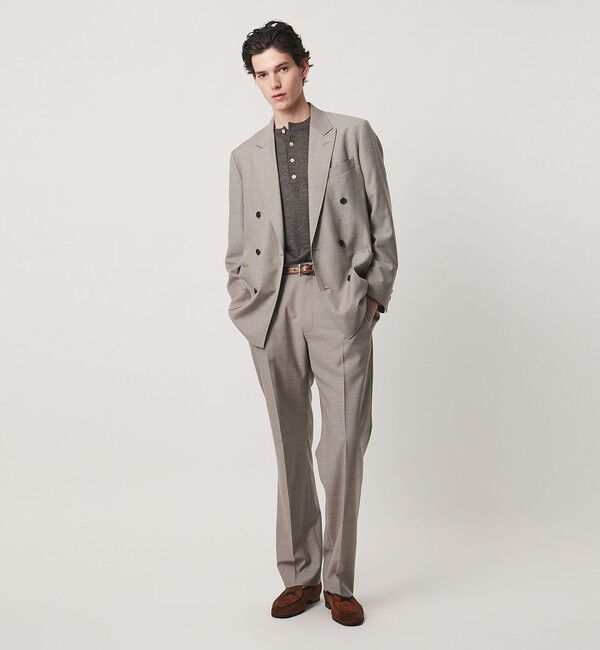 UNITED ARROWS「ワンフォーティ サテン モダンストレート スラックス」|スラックス|