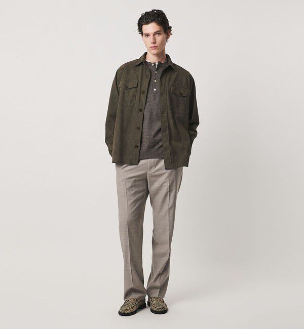 UNITED ARROWS「ワンフォーティ サテン モダンストレート スラックス」|スラックス|