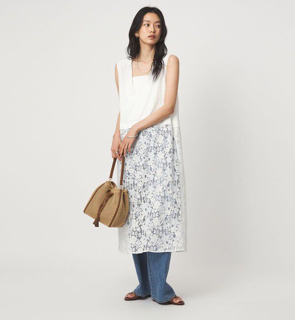 UNITED ARROWS green label relaxing「レース ドッキング ワンピース」|ワンピース|