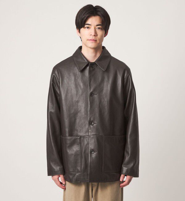 UNITED ARROWS green label relaxing「ラムレザー カバーオール」|その他|