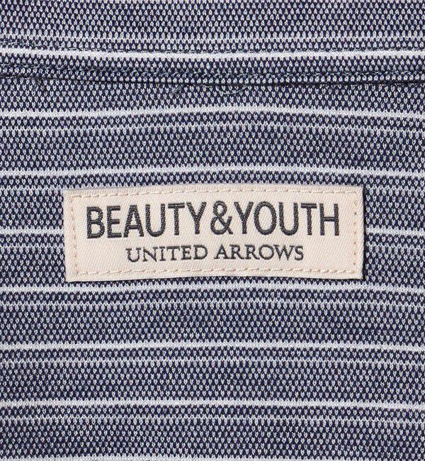 BEAUTY&YOUTH UNITED ARROWS「クイック ストレッチ ストライプ シャンブレー ボタンダウン 半袖シャツ SLIM型 吸水速乾機能付き」|シャツ・ブラウス|