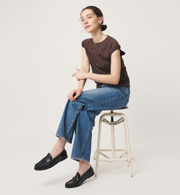 BEAUTY&YOUTH UNITED ARROWS「レザーライク エンボス ギャザー ローファー」|ローファー|