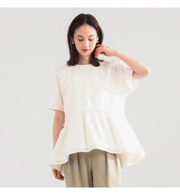 Demi-Luxe BEAMS 「ダブル ペプラム ブラウス」|シャツ・ブラウス|OFF_WHITE