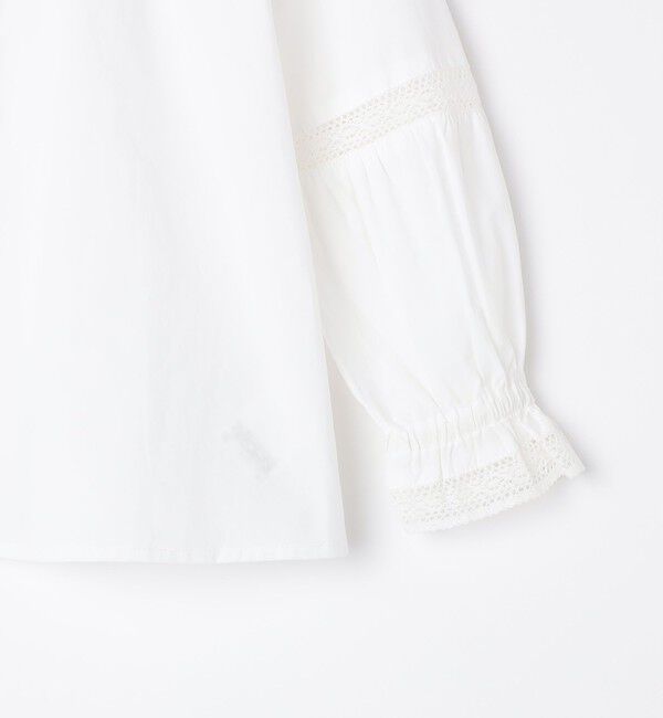 SHIPS KIDS「SHIPS KIDS:100～130cm / ピンタック レース ブラウス」|シャツ・ブラウス|