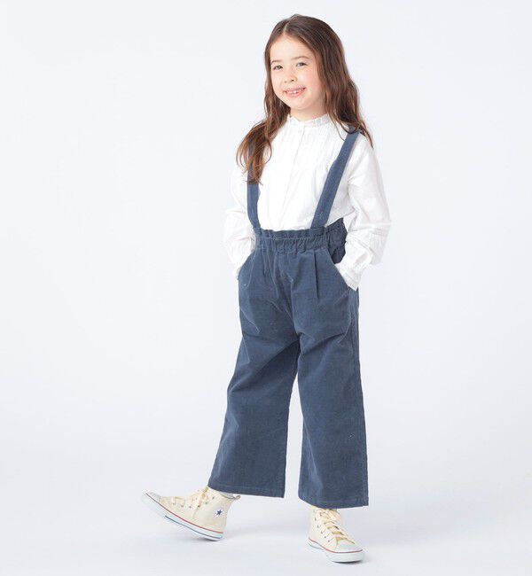 SHIPS KIDS「SHIPS KIDS:100～130cm / ピンタック レース ブラウス」|シャツ・ブラウス|