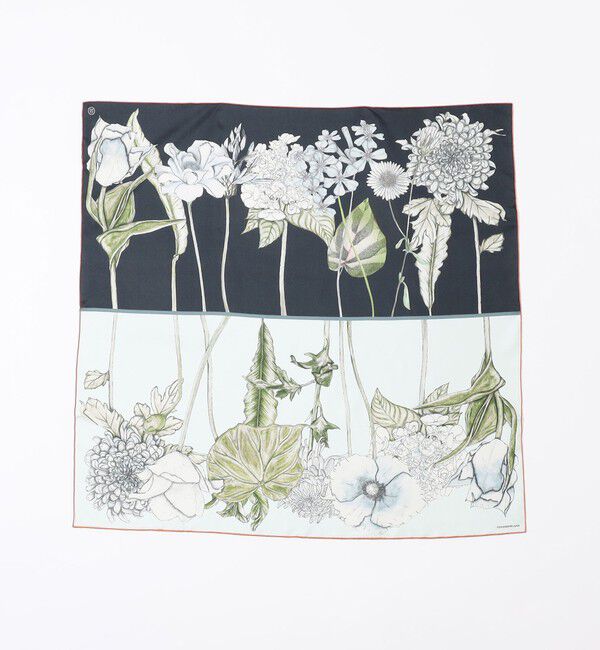 TOMORROWLAND GOODS「ATELIER TOMORROW DOUBLE FLOWER シルクスカーフ」|バンダナ・スカーフ|