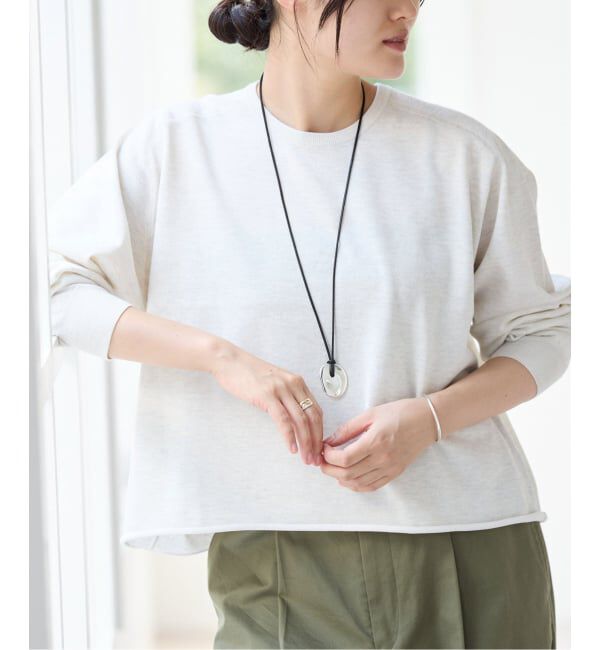 IENA「《追加7予約》LEVITAコットンプルオーバー」|ニット・セーター|ホワイト B