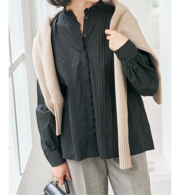Spick and Span「《WEB限定 / 追加予約》レースフリルブラウス」|シャツ・ブラウス|