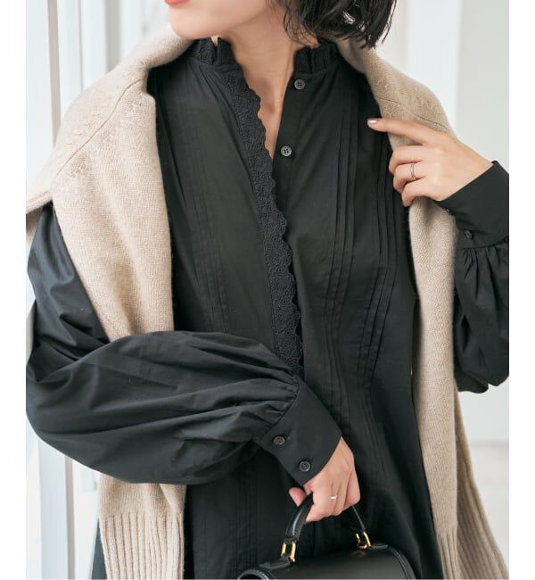 Spick and Span「《WEB限定 / 追加予約》レースフリルブラウス」|シャツ・ブラウス|