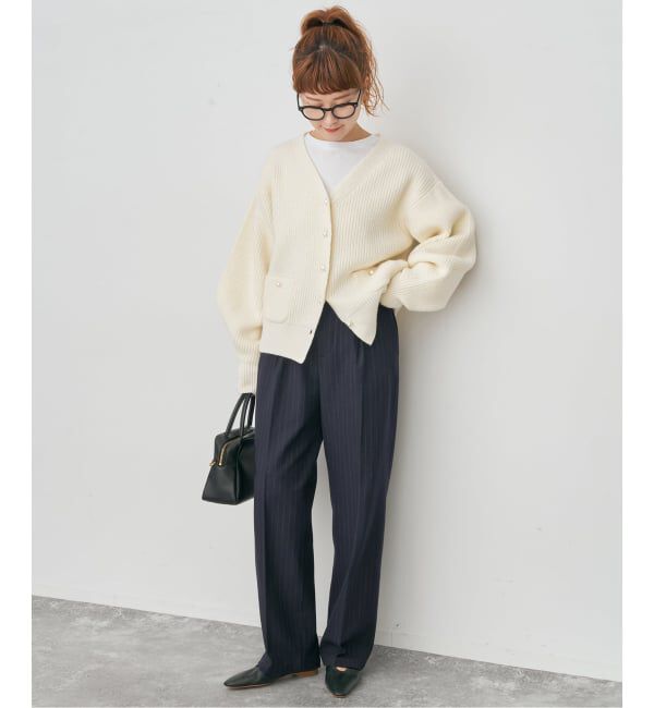 Spick and Span「《手洗い可 / 追加予約》起毛タックテーパードパンツ」|スラックス|