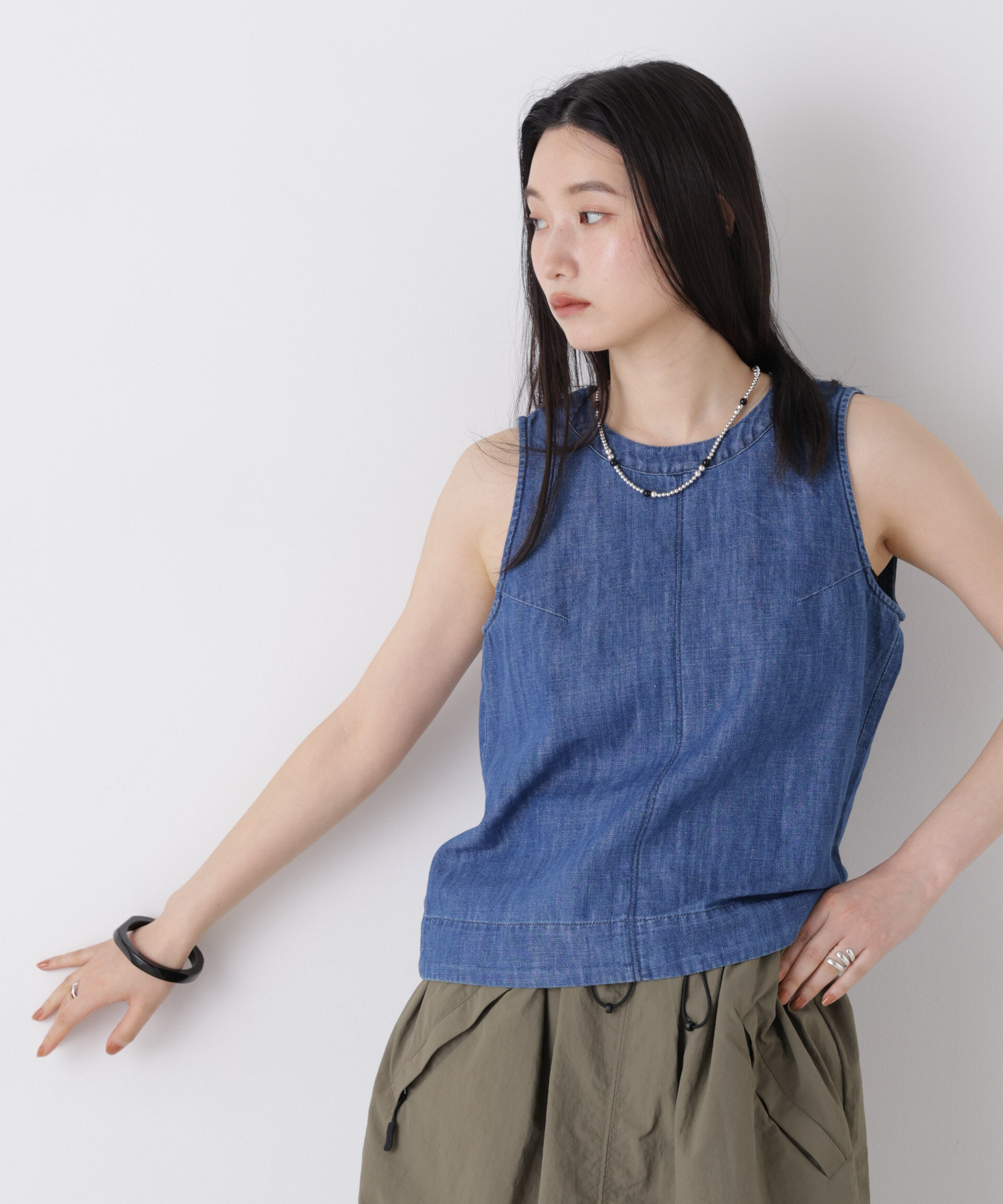 NANO universe「Healthy DENIM/Breezy Coconuts(セットアップ可)」|シャツ・ブラウス|ブルー