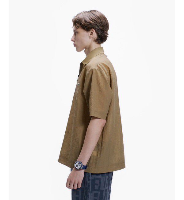 LACOSTE「シアーメッシュジップポロシャツ」|ポロシャツ|